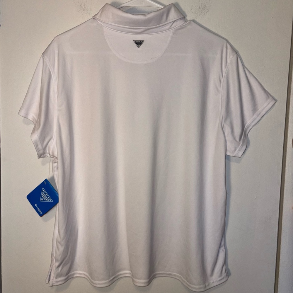 Columbia Women's PFG Tidal Tee Short Sleeve Omni-Shade Polo in White XXL $40 - Picture 6 of 10